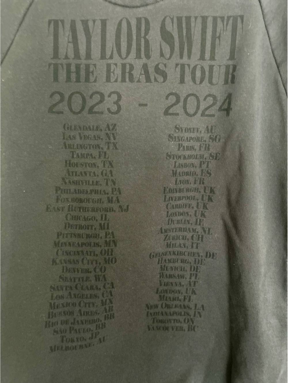 Taylor Swift The Eras Tour 2023-2024 Black Graphic Hoodie XL - Picture 5 of 5